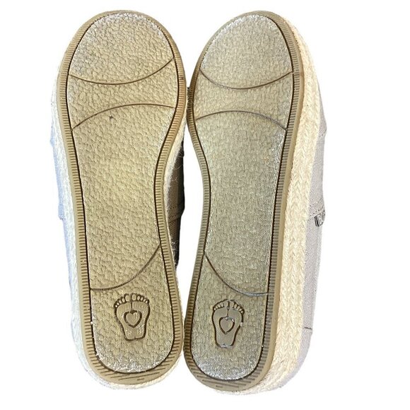 Skechers BOBS Espadrille Wedge Slip-Ons High Jinx 7.5 Taupe/Greige 293J - Picture 8 of 9